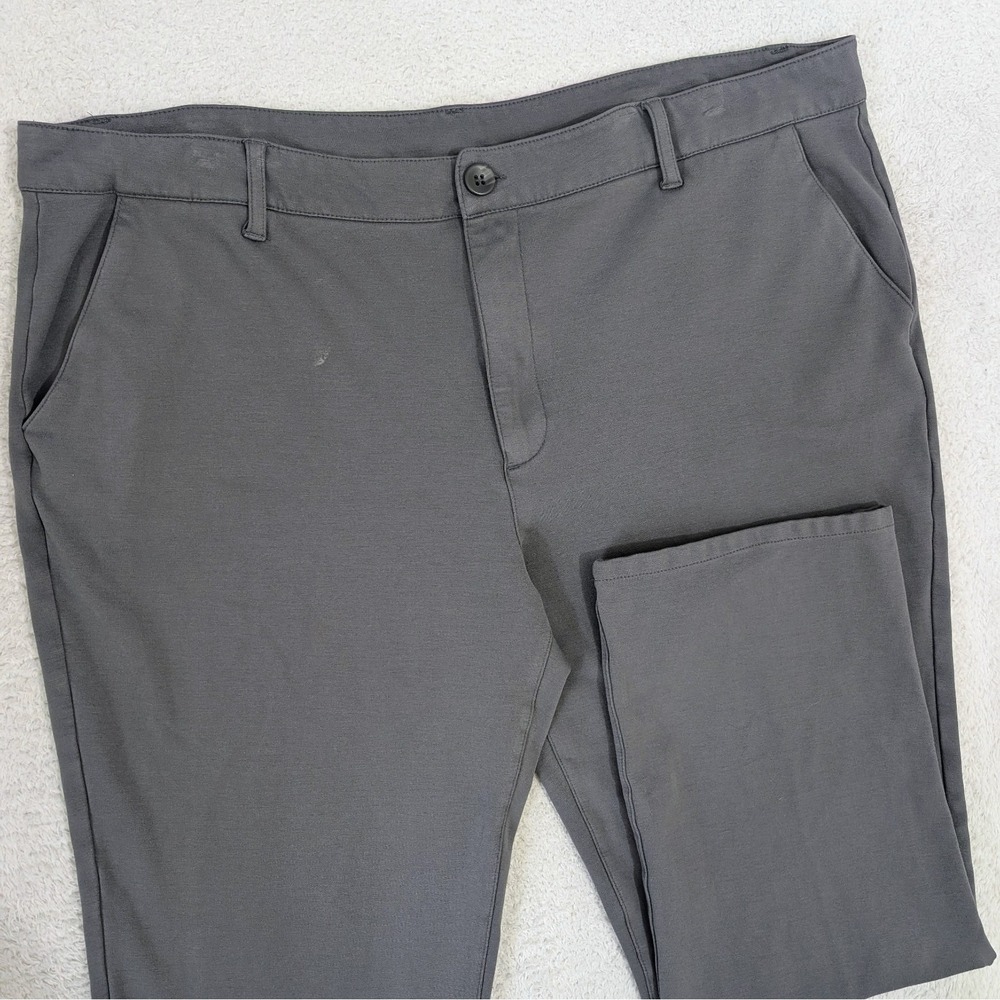 True‎ Classic Pants Mens 40x28 Gray Performance Stretch Chino Golf Casual Travel